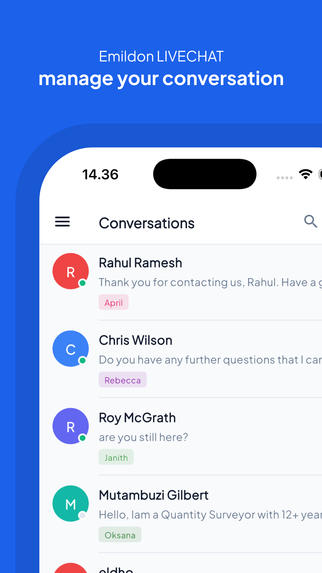 Emildon LiveChat gallery image 2